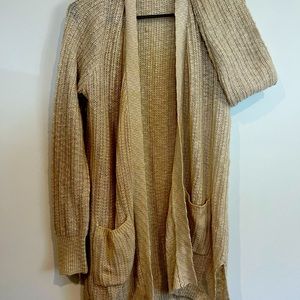 PINQUE Tan Duster cardigan